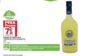 Promocash Liqueur de citron i.g.p. limoncello di sorrento offre