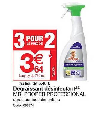 Promocash Dégraissant désinfectant mr proper professional offre