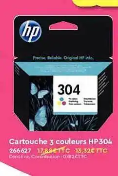 Cartouche 3 couleurs hp304