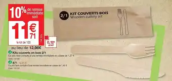 Promocash Kits couverts en bois 2-1 offre