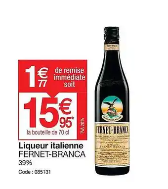 Liqueur italienne fernet-branca 39%