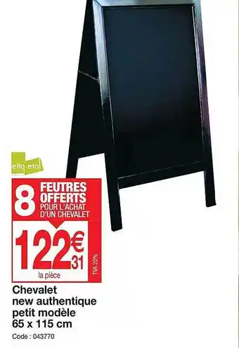 Promocash Chevalet new authentique petit modèle 65 x 115 cm etiq-etal offre