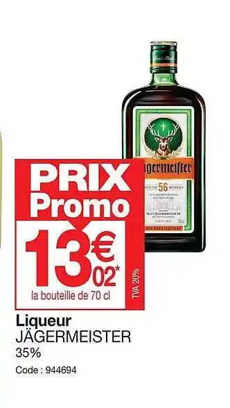 Liqueur jägermeister 35%