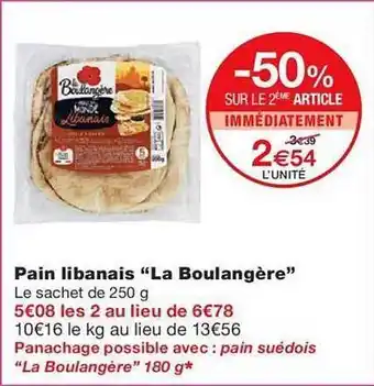 Monoprix Pain libanais offre