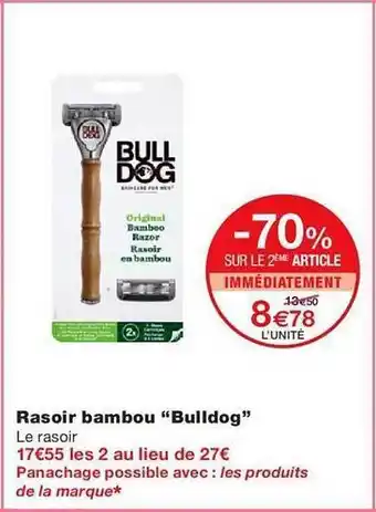 Monoprix Rasoir bambou offre