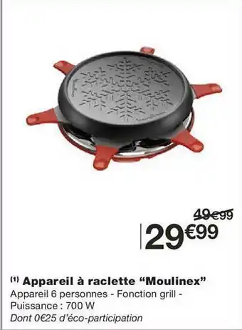 Monoprix Appareil à raclette offre