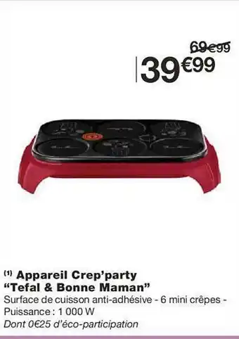 Monoprix Appareil crep'party offre