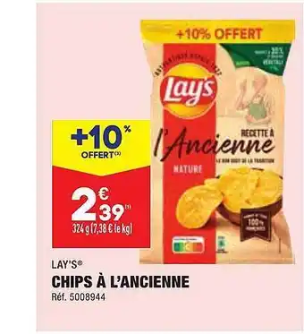 ALDI Chips à l'ancienne lay's offre