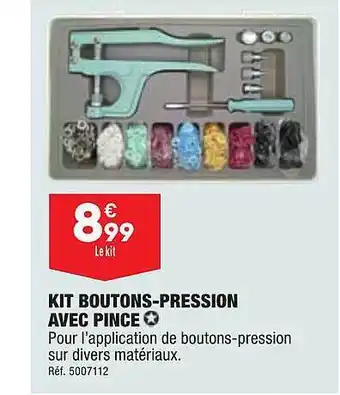 ALDI Kit boutons-pression avec pince offre