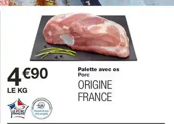 Monoprix Palette avec os porc offre