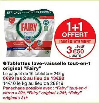 Monoprix Tablettes lave-vaisselle tout-en-1 original offre