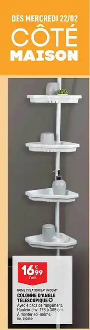 ALDI Colonne d'angle télescopique home création bathroom offre