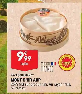 ALDI Mont d'or aop pays gourmand offre