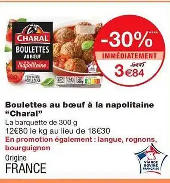 Monoprix Boulettes au bœuf à la napolitaine offre