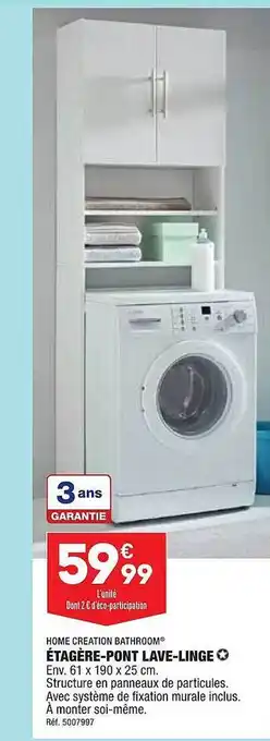 ALDI Étagère-pont lave-linge home création bathroom offre