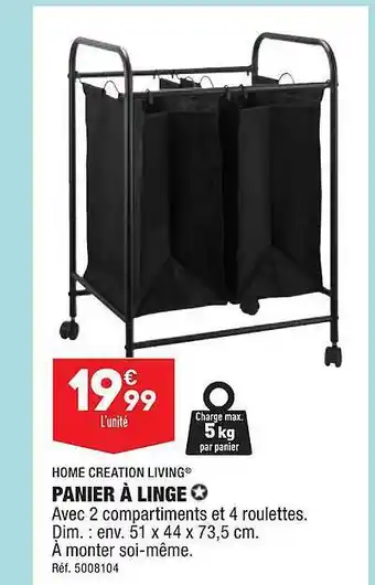 ALDI Panier à linge home création living offre