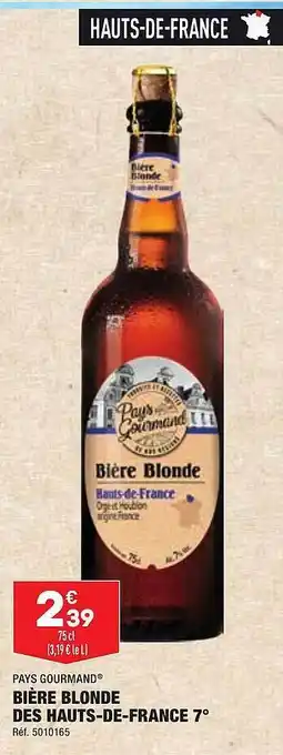 ALDI Bière blonde des hauts-de-france 7° pays gourmand offre