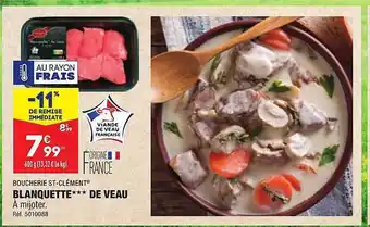 ALDI Blanquette de veau boucherie st-clément offre