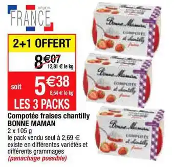 Migros Compotée fraises chantilly bonne maman offre