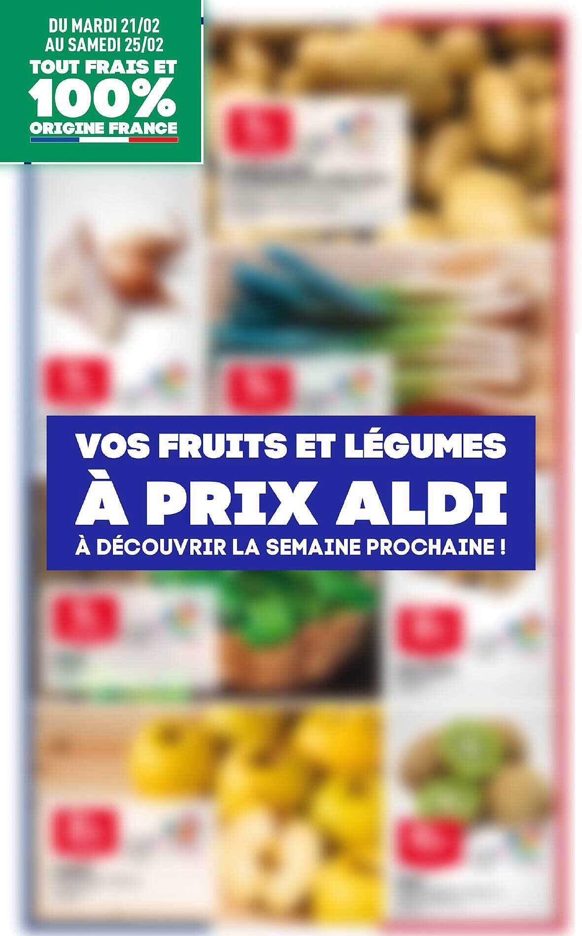Promo Fruits et légumes à prix aldi chez ALDI