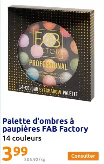 Palette d'Ombres à paupières Fab Factory