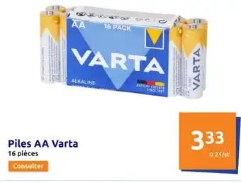 Action Piles AA Varta offre