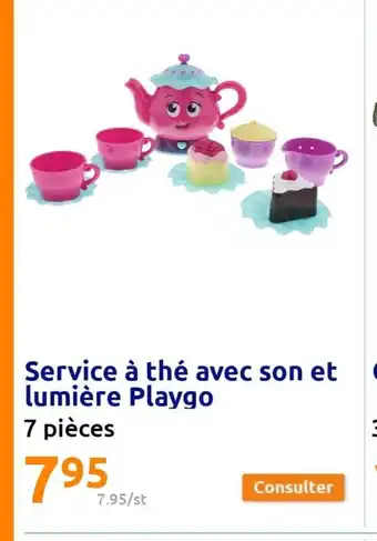 Action Service a The Avec Son Et Lumière Playgo offre