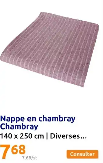 Action Nappe En Chambray Chambray offre
