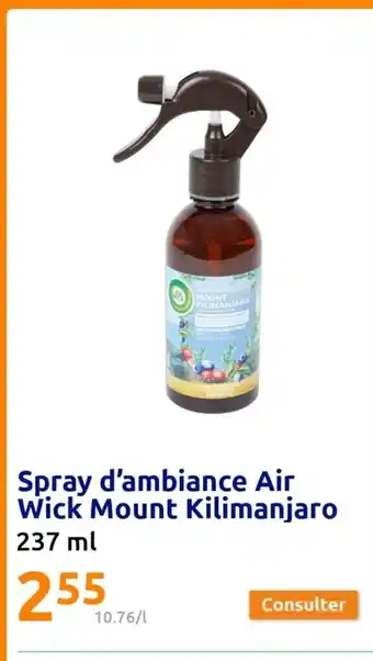 Action Spray d'Ambiance Air Wick Mount Kilimanjaro offre