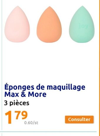 Action Eponges de Maquillage Max & more offre