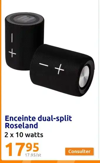 Action Enceinte dual-Split Roseland offre