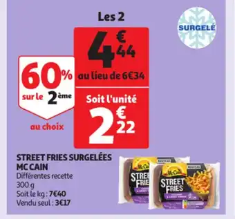 Auchan Street Fries Surgelées Mc Cain offre