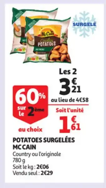 Auchan Potatoes Surgelées Mc Cain offre