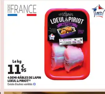 Auchan 4 Demi-Rables de Lapin Loeul & Piriot offre