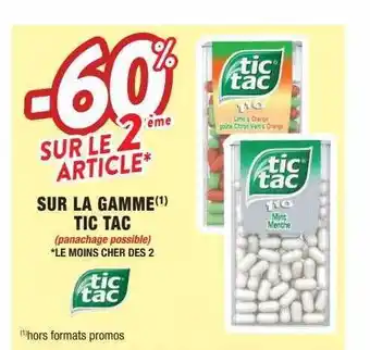Migros La gamme tic tac offre