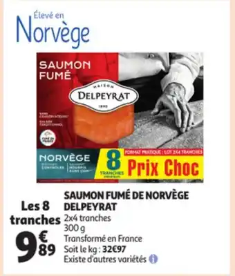 Auchan Saumon Fumé de Norvège Delpeyrat offre