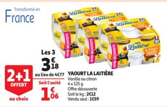 Auchan Yaourt La Laitière offre