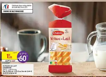 Intermarché Hyper 10 pains au lait chabrior offre