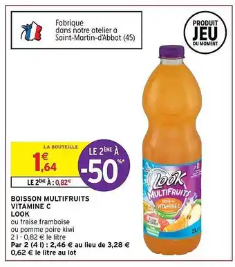 Intermarché Hyper Boisson multifruits vitamine c look offre