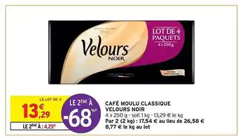 Intermarché Hyper Café moulu classique velours noir offre