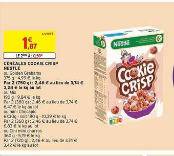 Intermarché Hyper Céréales cookie crisp nestlé offre