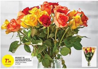 Intermarché Hyper Bouquet de 15 roses arlequin mon marché plaisir offre