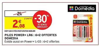 Intermarché Hyper Piles power+ lr6 : 6+2 offertes domédia offre