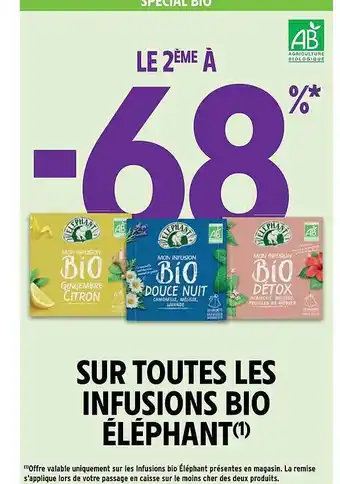 Intermarché Hyper Les infusions bio éléphant offre