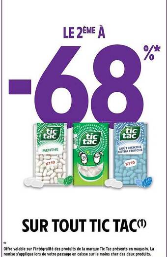 Intermarché Hyper Tic tac offre