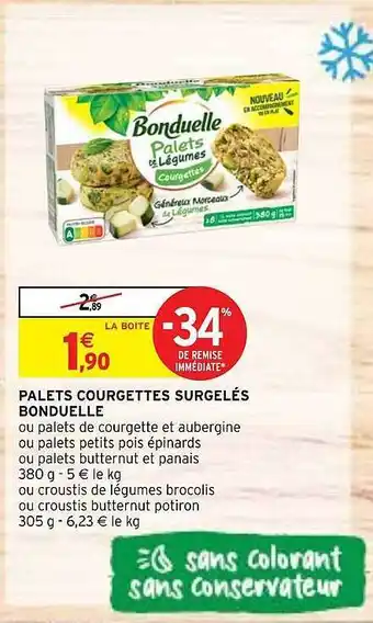 Intermarché Hyper Palets courgettes surgelés bonduelle offre