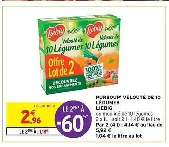 Pursoup' velouté de 10 légumes liebig