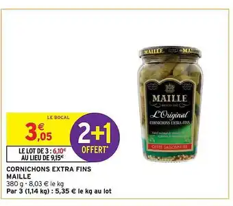 Intermarché Hyper Cornichons extra fins maille offre