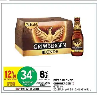 Intermarché Hyper Bière blonde grimbergen offre