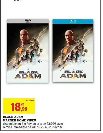 Intermarché Hyper Black adam warner home vidéo offre